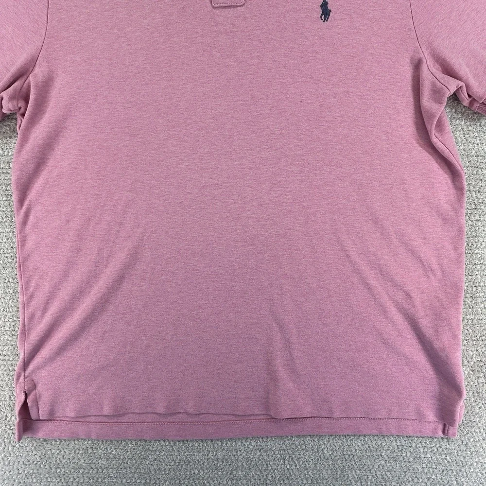 Polo Ralph Lauren Polo Shirt Mens Large Pink Short Sleeve Preppy Designer Casual
